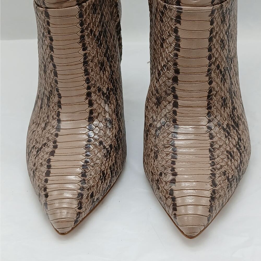 Louise et Cie Winslow Mid Calf Boots Women 6M Tan Brown Leather Pointed Toe Shoe - Picture 8 of 14